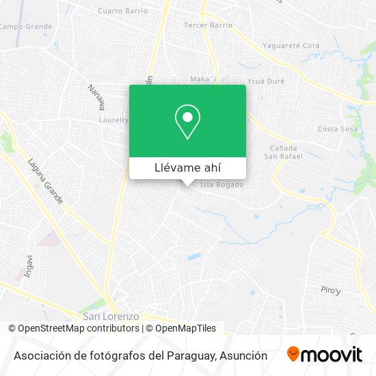 Mapa de Asociación de fotógrafos del Paraguay