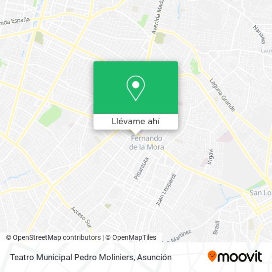 Mapa de Teatro Municipal Pedro Moliniers