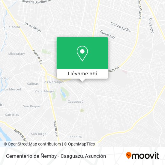 Mapa de Cementerio de Ñemby - Caaguazu