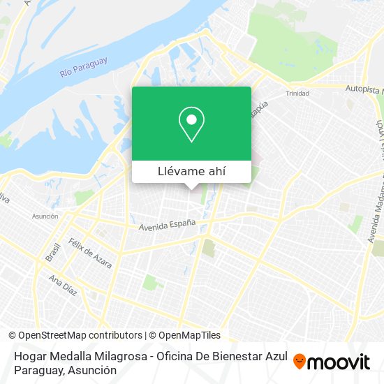 Mapa de Hogar Medalla Milagrosa - Oficina De Bienestar Azul Paraguay