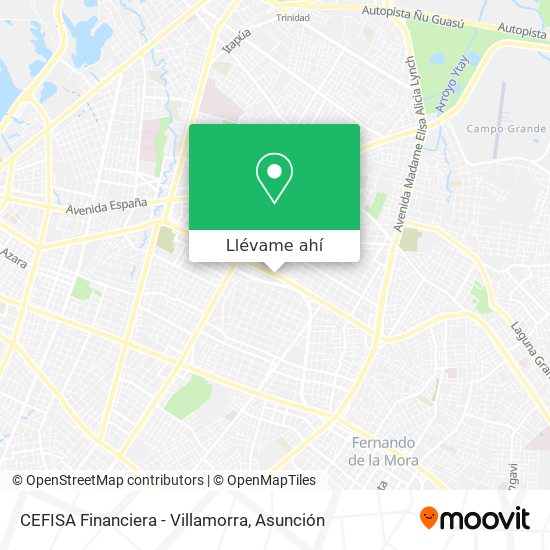 Mapa de CEFISA Financiera - Villamorra