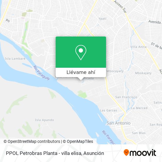 Mapa de PPOL Petrobras Planta - villa elisa