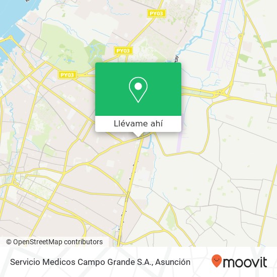 Mapa de Servicio Medicos Campo Grande S.A.