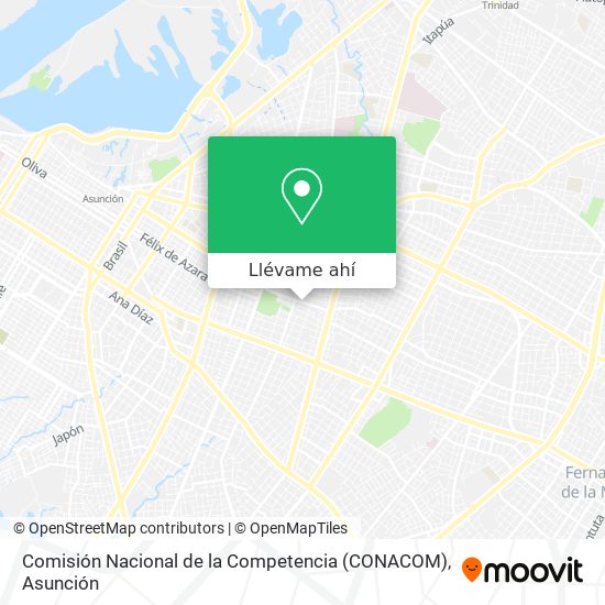 Mapa de Comisión Nacional de la Competencia (CONACOM)