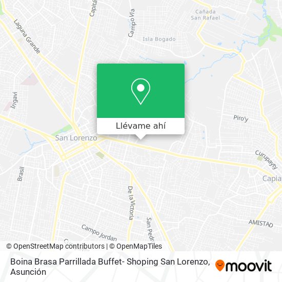 Mapa de Boina Brasa Parrillada Buffet- Shoping San Lorenzo