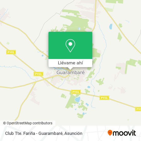 Mapa de Club Tte. Fariña - Guarambaré