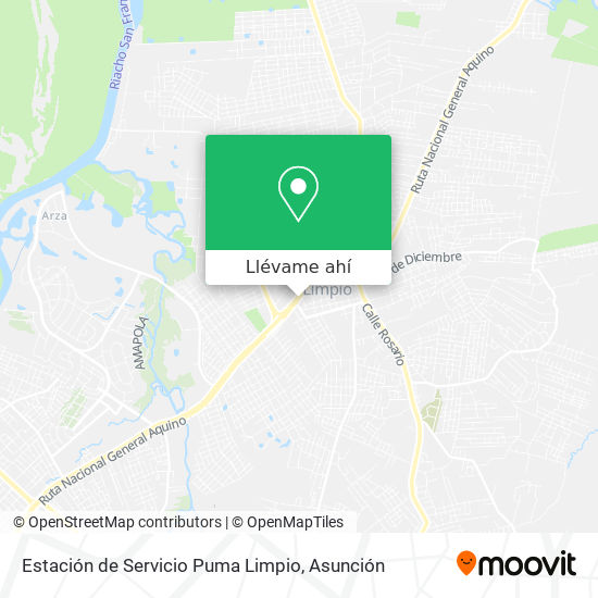 Mapa de Estación  de Servicio Puma Limpio