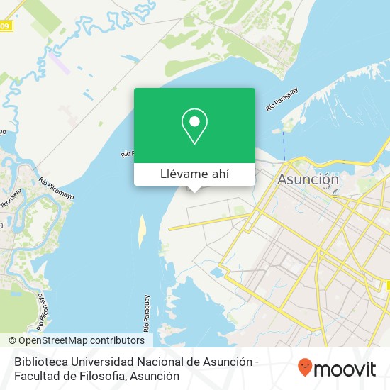 Mapa de Biblioteca Universidad Nacional de Asunción - Facultad de Filosofia