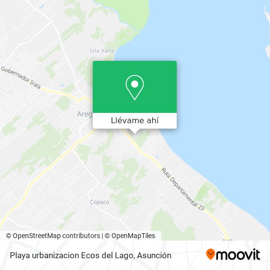 Mapa de Playa urbanizacion Ecos del Lago