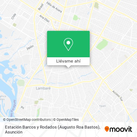 Mapa de Estación Barcos y Rodados (Augusto Roa Bastos)