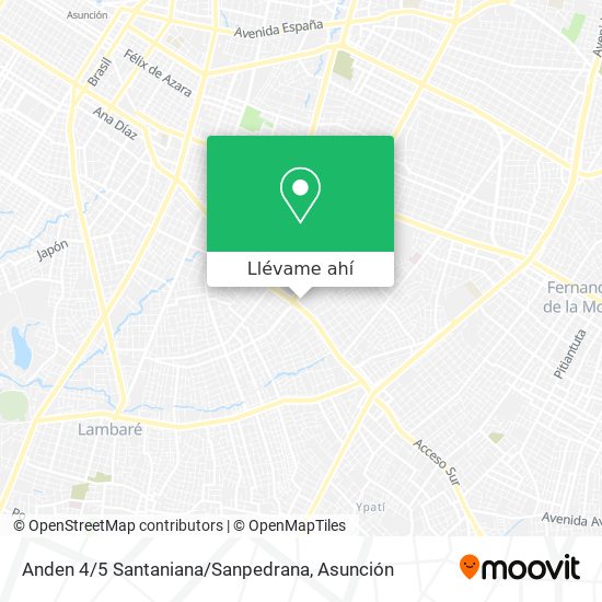 Mapa de Anden 4 / 5 Santaniana / Sanpedrana
