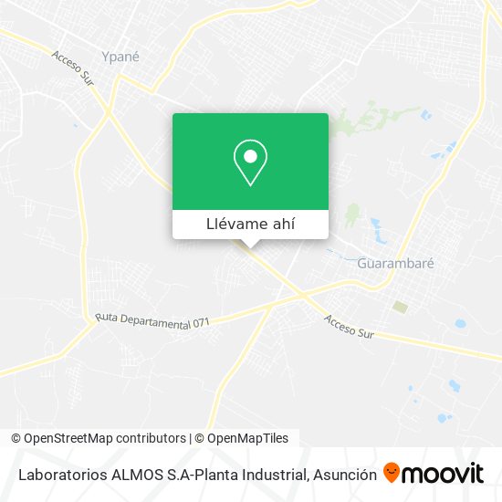 Mapa de Laboratorios ALMOS S.A-Planta Industrial