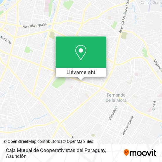 Mapa de Caja Mutual de Cooperativistas del Paraguay