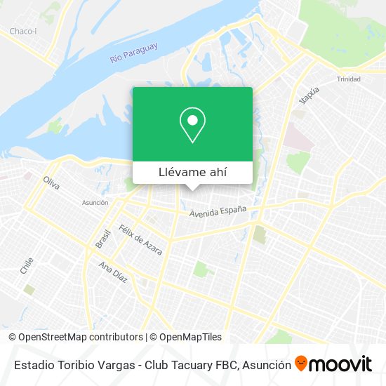 Mapa de Estadio Toribio Vargas - Club Tacuary FBC