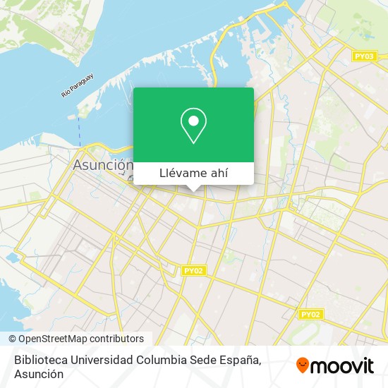 Mapa de Biblioteca Universidad Columbia Sede España
