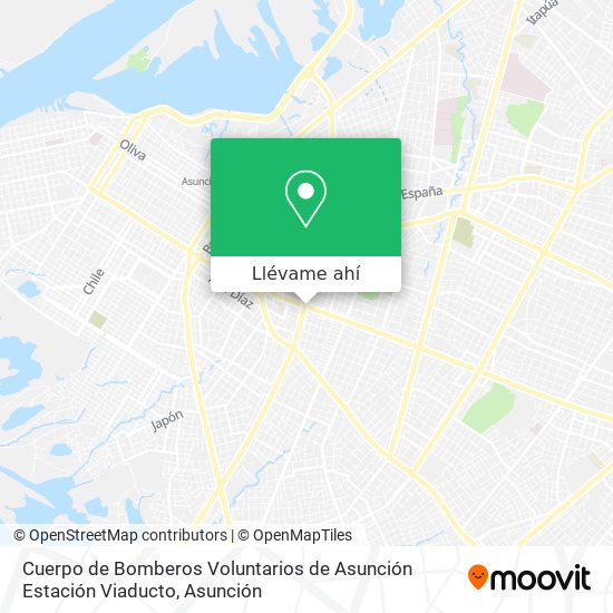 Mapa de Cuerpo de Bomberos Voluntarios de Asunción Estación Viaducto