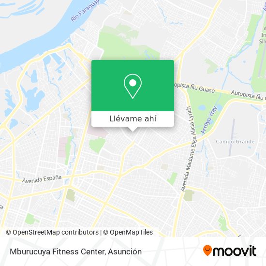 Mapa de Mburucuya Fitness Center