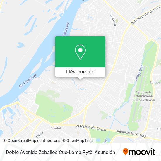 Mapa de Doble Avenida Zeballos Cue-Loma Pytã