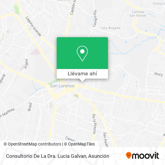 Mapa de Consultorio De La Dra. Lucía Galvan