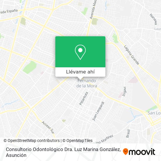 Mapa de Consultorio Odontológico Dra. Luz Marina González