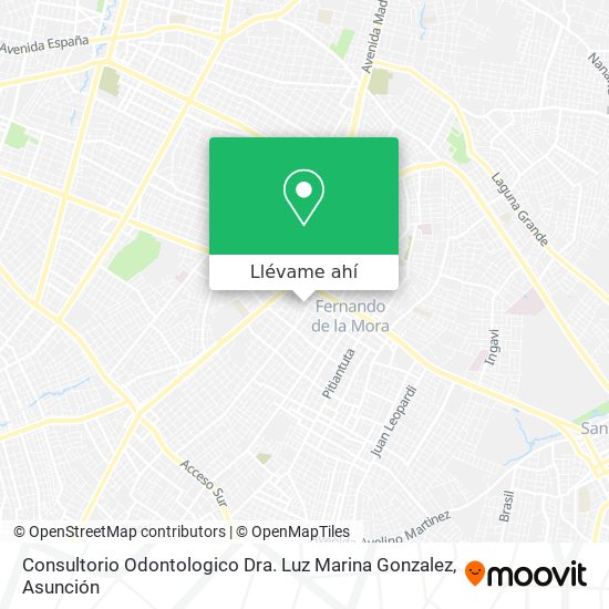 Mapa de Consultorio Odontologico Dra. Luz Marina Gonzalez