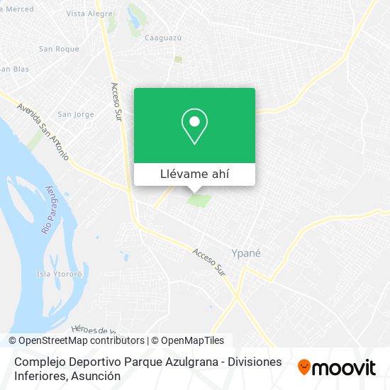 Mapa de Complejo Deportivo Parque Azulgrana - Divisiones Inferiores