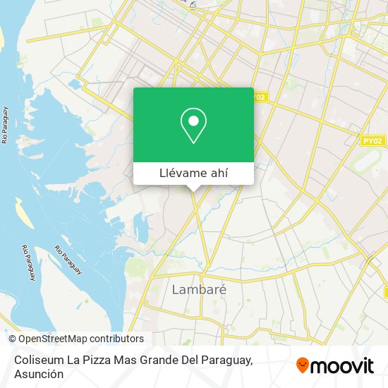Mapa de Coliseum La Pizza Mas Grande Del Paraguay