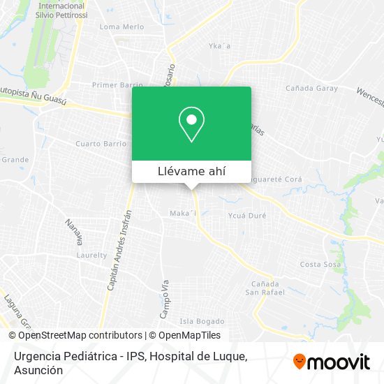 Mapa de Urgencia Pediátrica - IPS, Hospital de Luque