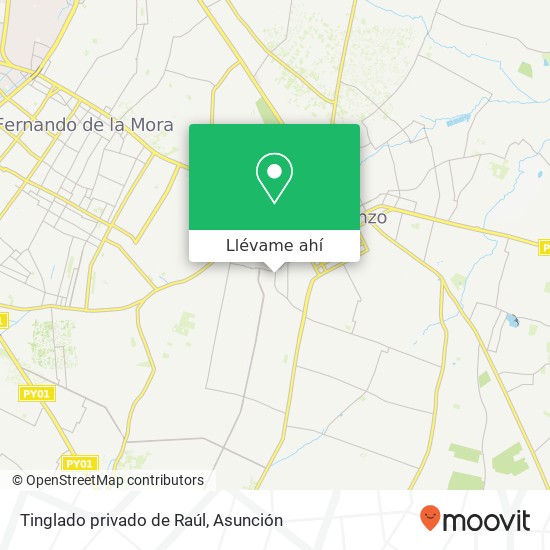 Mapa de Tinglado privado de Raúl