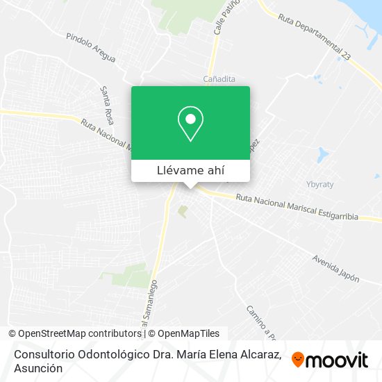 Mapa de Consultorio Odontológico Dra. María Elena Alcaraz