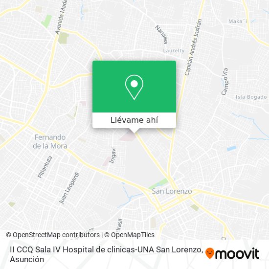 Mapa de II CCQ Sala IV Hospital de clinicas-UNA San Lorenzo