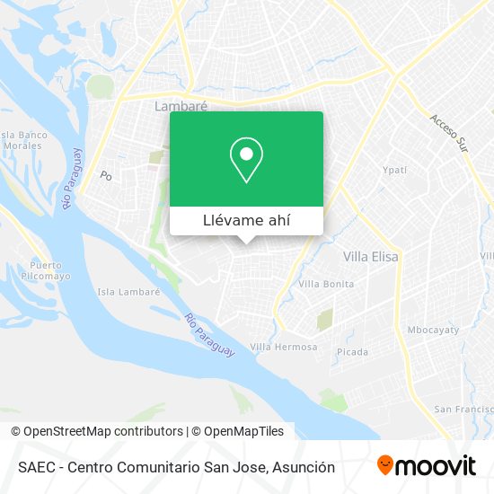 Mapa de SAEC - Centro Comunitario San Jose