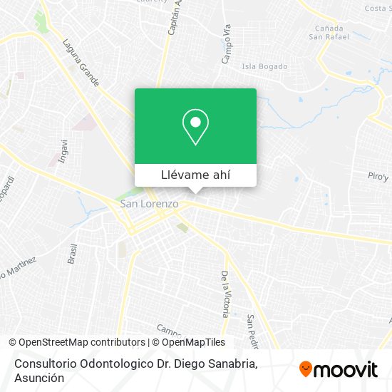 Mapa de Consultorio Odontologico Dr. Diego Sanabria