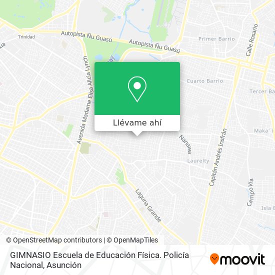 Mapa de GIMNASIO Escuela de Educación Física. Policía Nacional