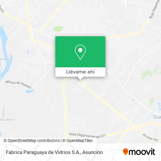 Mapa de Fabrica Paraguaya de Vidrios S.A.