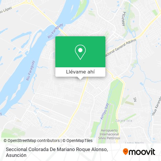 Mapa de Seccional Colorada De Mariano Roque Alonso