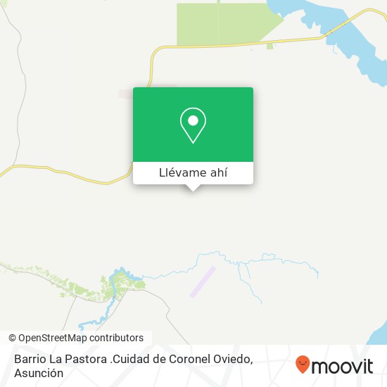 Mapa de Barrio La Pastora .Cuidad de Coronel Oviedo