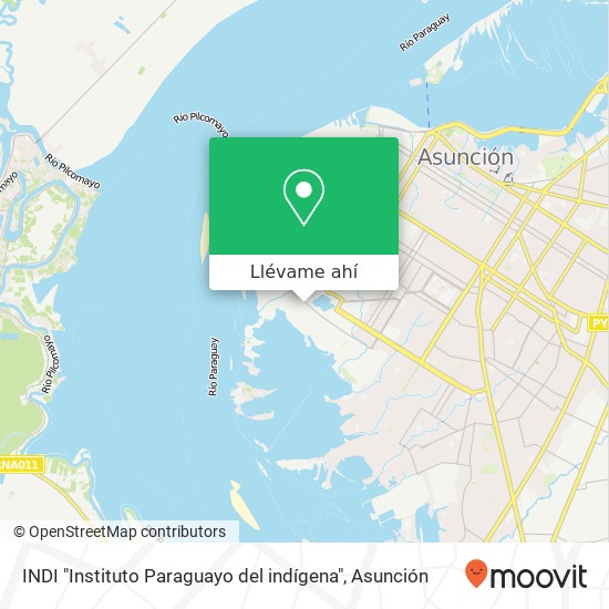 Mapa de INDI "Instituto Paraguayo del indígena"