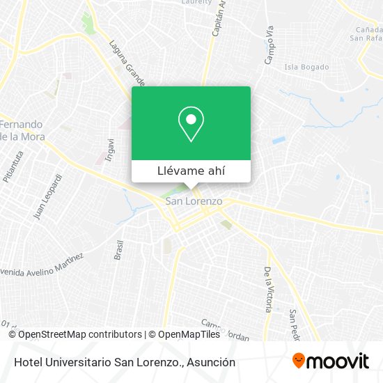 Mapa de Hotel Universitario San Lorenzo.