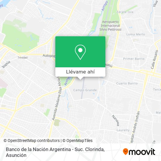 Mapa de Banco de la Nación Argentina - Suc. Clorinda