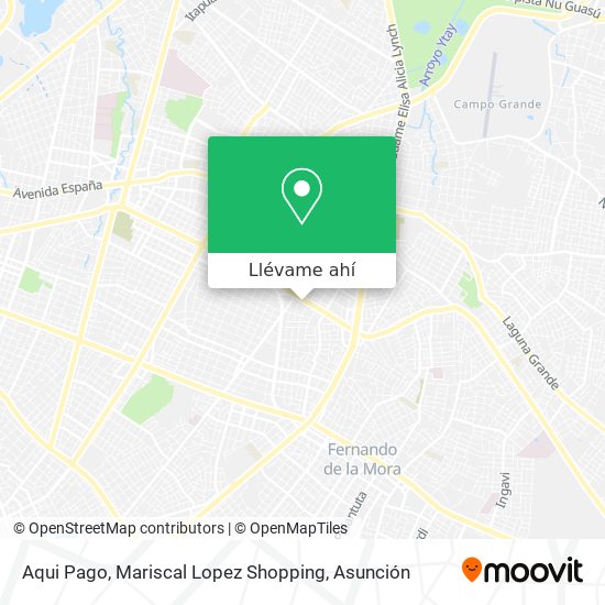 Mapa de Aqui Pago, Mariscal Lopez Shopping
