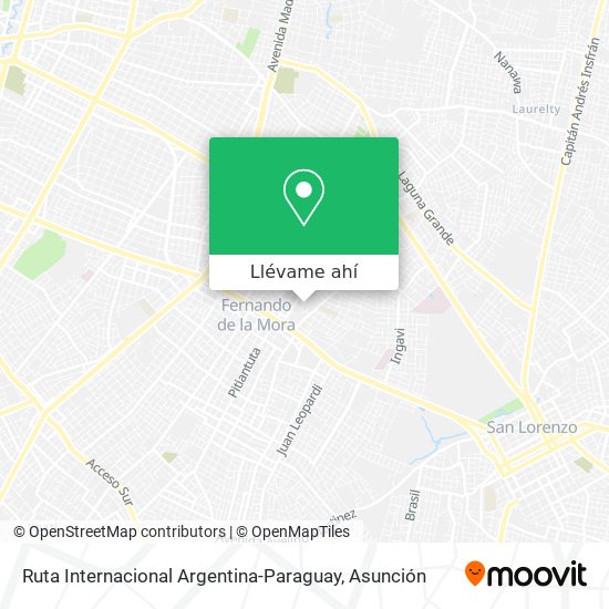 Mapa de Ruta Internacional Argentina-Paraguay