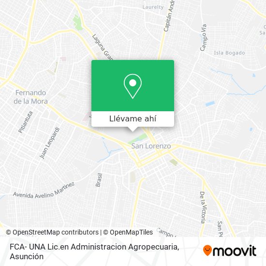 Mapa de FCA- UNA Lic.en Administracion Agropecuaria