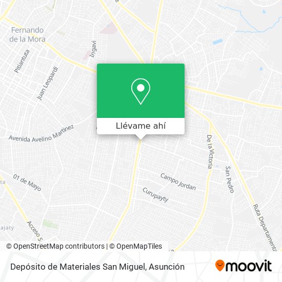 Mapa de Depósito de Materiales San Miguel