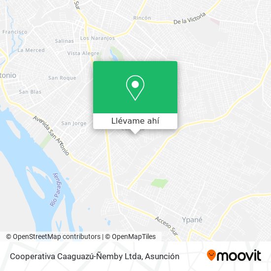 Mapa de Cooperativa Caaguazú-Ñemby Ltda