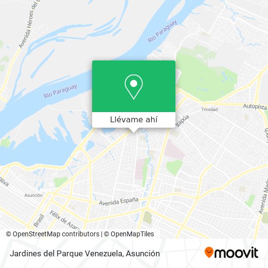 Mapa de Jardines del Parque Venezuela