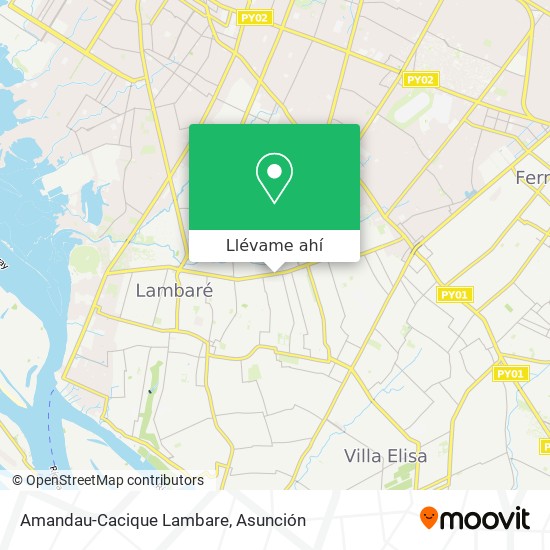 Mapa de Amandau-Cacique Lambare