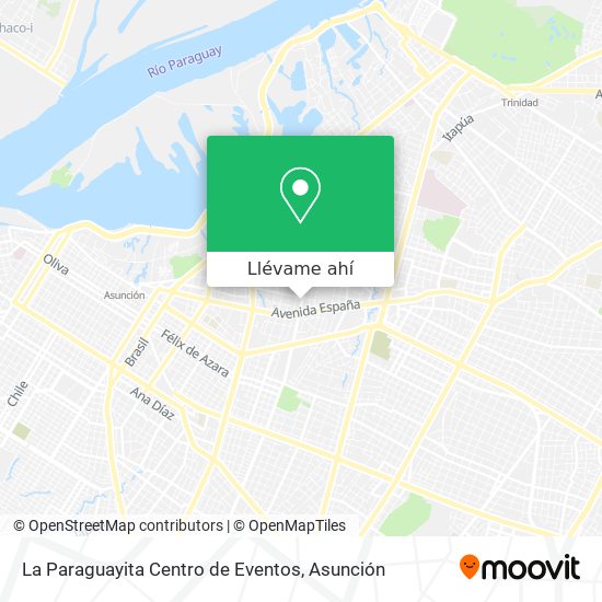 Mapa de La Paraguayita Centro de Eventos