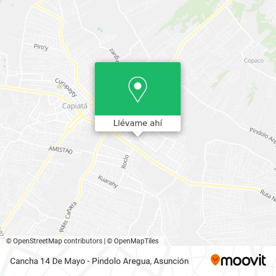 Mapa de Cancha 14 De Mayo - Pindolo Aregua