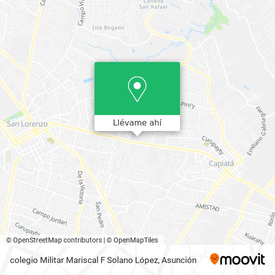 Mapa de colegio Militar Mariscal F Solano López